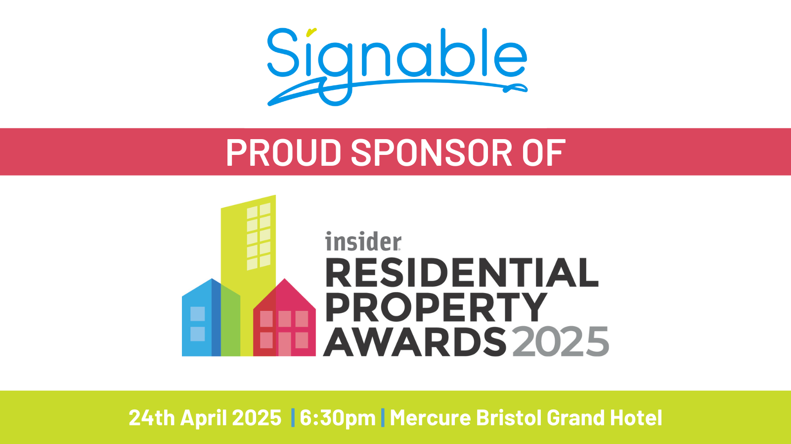 Signable Sponsors the 2025 Insider Media South West Residential Property Awards