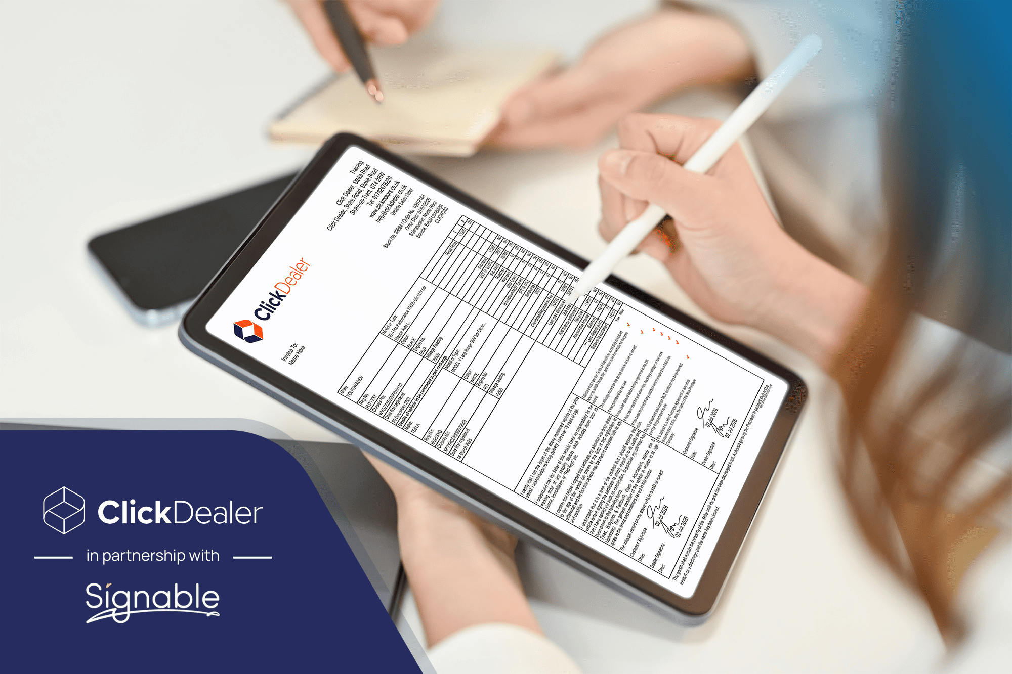 Signable and Click Dealer partner on integrated eSignatures for UK dealerships