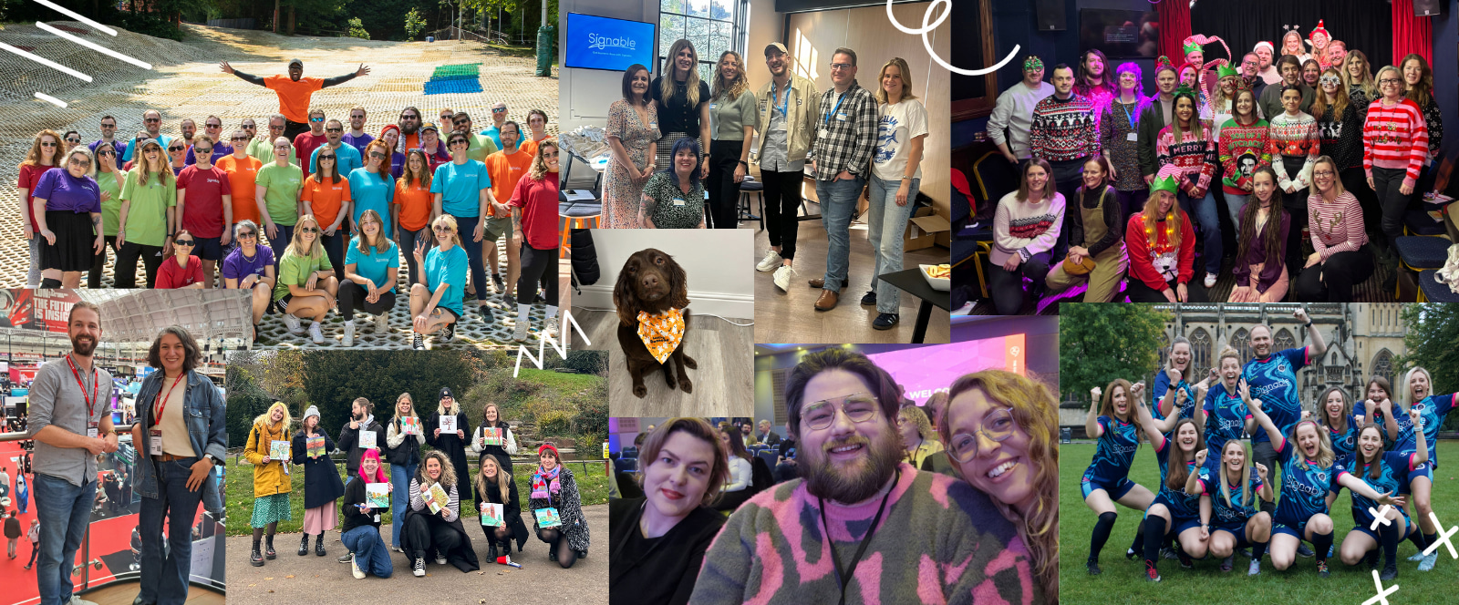 Signable team collage