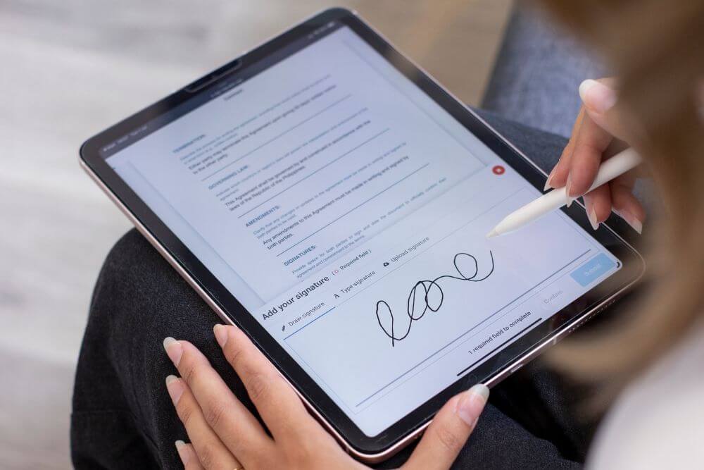 signing on ipad